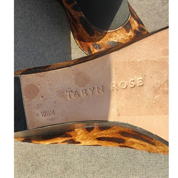Animal print Taryn Rose Wedge round pumps sz 10.5 - Picture 7 of 8